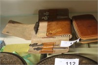 LEATHER POUCHES WITH RANCK TOOL SET AND