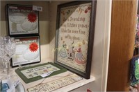 FRAMED NEEDLEPOINT - PLAQUES