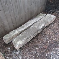 (2) Limestone Posts Approx 6'