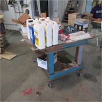 Heavy duty rolling shop cart and contents