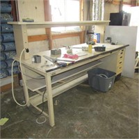 Industrial Workbench/Desk with contents