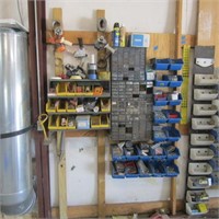 Bulk bins of nuts,bolts and wall contents