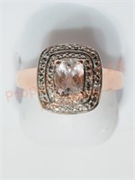 Sterling Silver Rose Morganite Ring