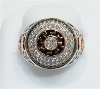 Sterling Silver Cubic Zirconia Men's Ring