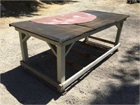 Large Rectangle Wood Shop Table