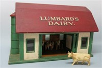 FOLK CRAFTED MODEL OF 'LUMBARD'S DAIRY' BARN
