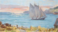 ALPHONSE J. SHELTON PAINTING "HOME FROM THE SEA"