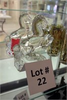 Case 1: Pair of Glass Horse Bookends-