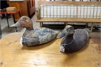 Pair of Early Wooden Duck Decoys:
