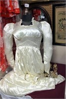 1940's Wedding Dress and shoes:
