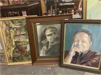 FRAMED SOLDIER & 2 OTHER PAINTINGS