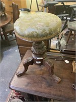 VICTORIAN UPHOLSTERED PIANO STOOL