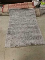 Easy shag silver 4'x6' rug