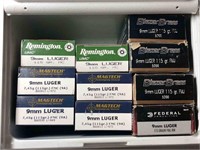 Ammunition: 9 mm Luger 115 grain bullets