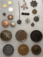 Coins, oversize coins, coin jewelry