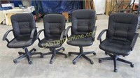 4 Matching Adjustable Rolling Chairs