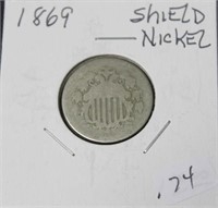 1869 SHIELD NICKLE  G