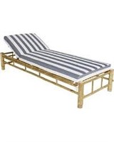 BAMBOO CHAISE LOUNGE W/ CUSHION *NOT ASSEMBLED*