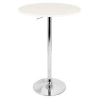 LUMISOURCE ADJUSTABLE PUB TABLE WHITE