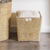 HIGHLAND DUNES SEAGRASS WICKER BASKET GOLD