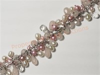 Sterling Silver Pearl & Beads Bracelet