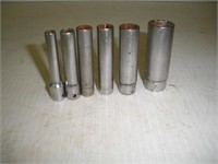 SNAP ON TOOLS 1/4 Inch-Deep Wall Sockets - 6 Pcs-