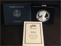 2010 Proof Silver Eagle in the Original Box w/ COA