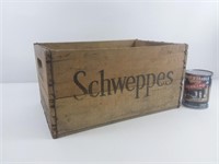Caisse en bois Schweppes wooden crate