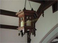 Incredible mission oak chandelier