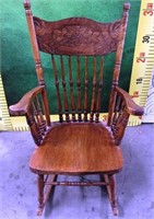 11 - CARVED ROCKING CHAIR