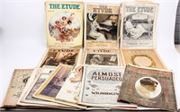 Antique Music Magazines ‘The Etude’ & Music Sheets