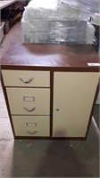 Steel file cabinet with safe