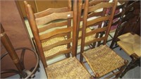 SET OF 4 LADDERBACK CHAIRS
