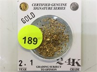 2.1 G  24K GOLD NUGGETS