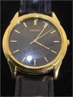 SEIKO  WATER RESISTANT WATCH W/ LEATHER  BAND