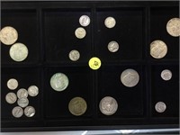 TRAY LOT OF 90% SILVER COINAGE