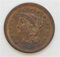 1856 LARGE CENT N16 R 2 AU