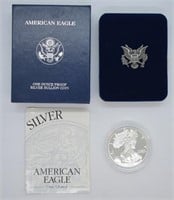 2001 PROOF SILVER EAGLE W BOX PAPERS