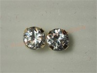 14 K Gold Cubic Zirconia Stud Earrings.