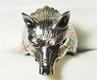 Stainless Steel Wolf Men's Ring