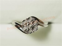 Sterling Silver 7 Diamond Ring