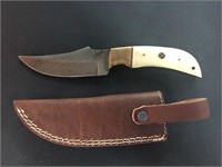 Damascus 8.5" Full Tang Hunting Knife with Sheath