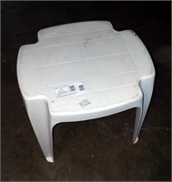 Plastic Side Table; White