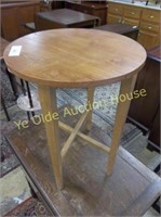 Petite Folding Chairside Oak Table