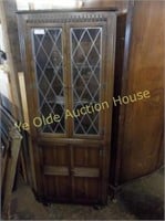 Clean Simulated Leaded Glass Double Door Corner