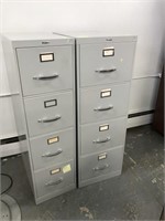Two metal file cabinets