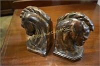 Pair of Ceramic Horse Head Bookends