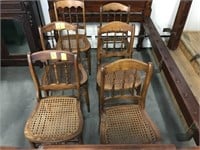 Six dining chairs