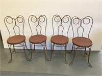 Four ice cream chairs