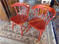 Cherry Stained Oak Chairs